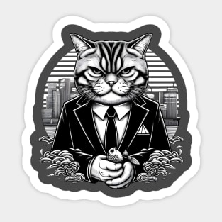 Yakuza Cat Boss Sticker